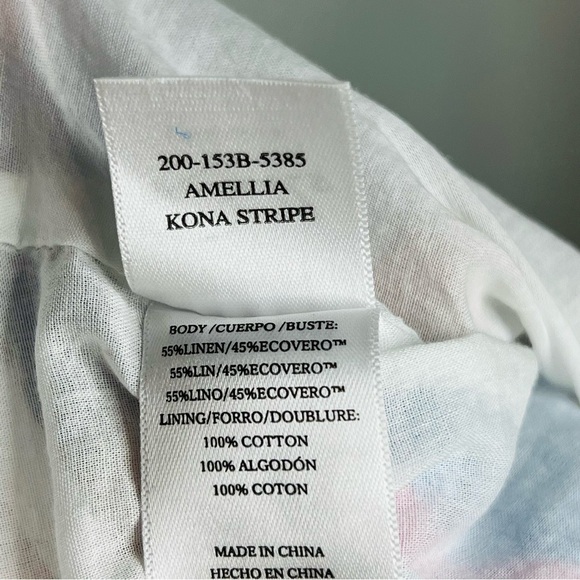 Rails Amellia dress in Kona Stripe Blue and Pink Midi Dress tiered style size xs - Picture 5 of 9